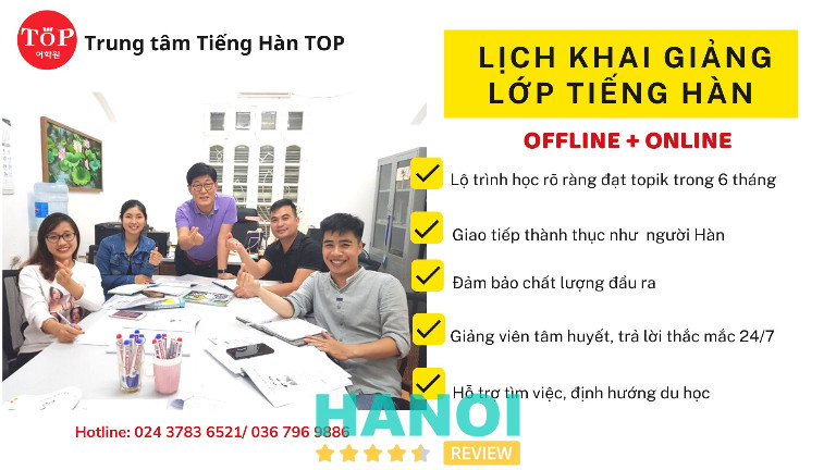 Trung tâm tiếng Hàn TOP Hà Nội